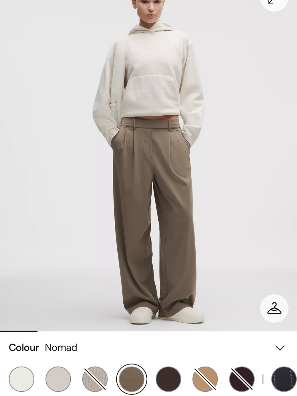 lululemon athletica Wide-Leg Trousers in Nomad Taupe